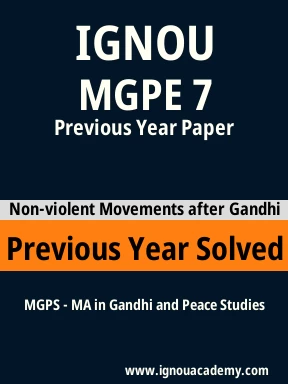 MGPE 7 Previous Year Solved Question Paper