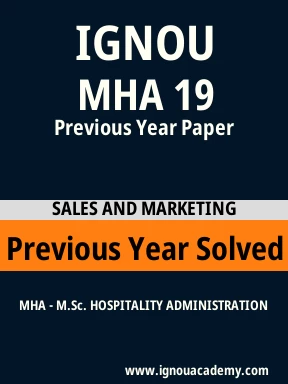 MHA 19 Previous Year Solved Question Paper