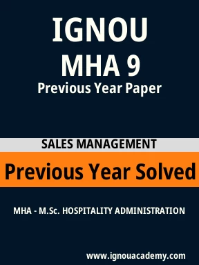 MHA 9 Previous Year Solved Question Paper