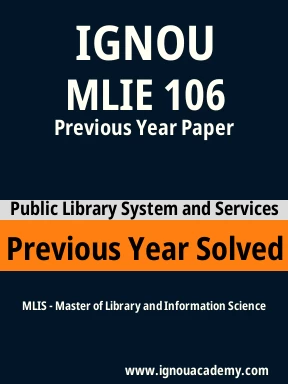 MLIE 106 Previous Year Solved Question Paper