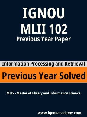 MLII 102 Previous Year Solved Question Paper
