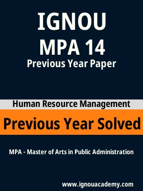 MPA 14 Previous Year Solved Question Paper