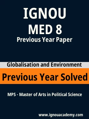 MED 8 Previous Year Solved Question Paper