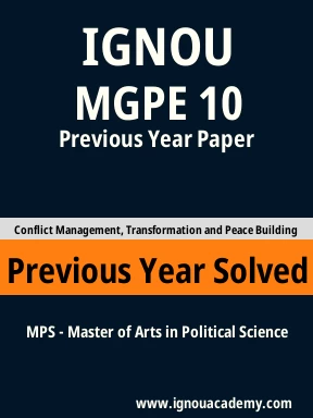 MGPE 10 Previous Year Solved Question Paper
