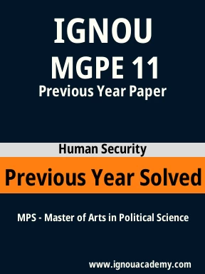 MGPE 11 Previous Year Solved Question Paper