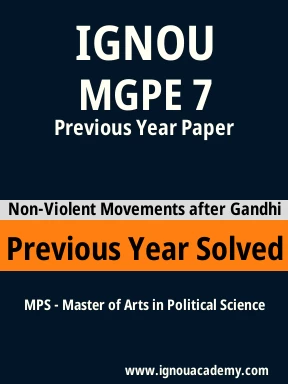 MGPE 7 Previous Year Solved Question Paper