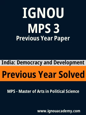 MPS 3 Previous Year Solved Question Paper