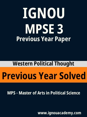 MPSE 3 Previous Year Solved Question Paper