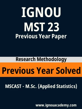 MST 23 Previous Year Solved Question Paper