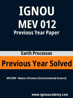 MEV 012 Previous Year Solved Question Paper