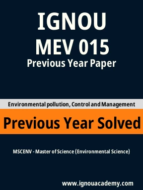 MEV 015 Previous Year Solved Question Paper