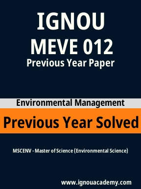 MEVE 012 Previous Year Solved Question Paper