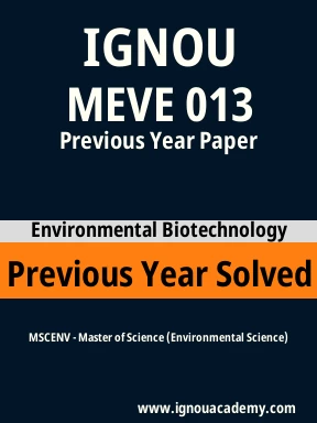 MEVE 013 Previous Year Solved Question Paper