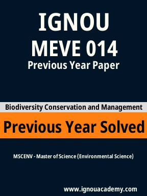 MEVE 014 Previous Year Solved Question Paper