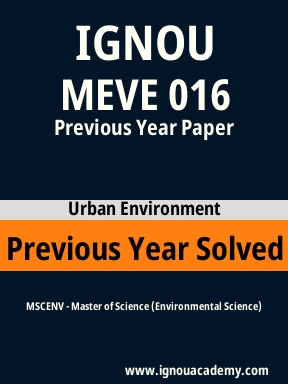 MEVE 016 Previous Year Solved Question Paper