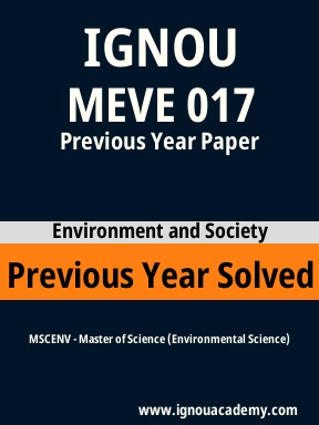 MEVE 017 Previous Year Solved Question Paper
