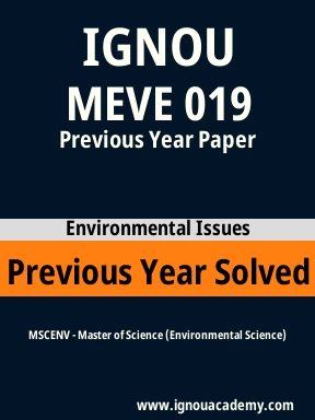 MEVE 019 Previous Year Solved Question Paper