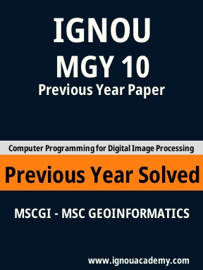 MGY 10 Previous Year Solved Question Paper