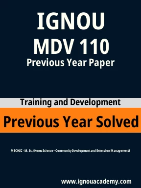 MDV 110 Previous Year Solved Question Paper