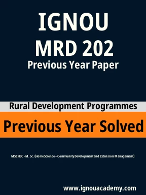 MRD 202 Previous Year Solved Question Paper