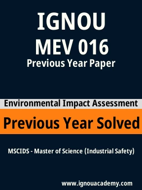 MEV 016 Previous Year Solved Question Paper