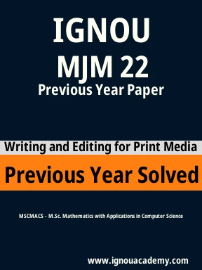 MJM 22  Previous Year Solved Question Paper