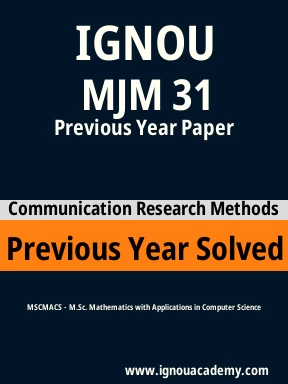 MJM 31 Previous Year Solved Question Paper