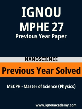 MPHE 27 Previous Year Solved Question Paper