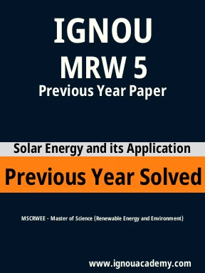  MRW 5 Previous Year Solved Question Paper