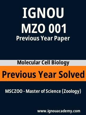 MZO 001 Previous Year Solved Question Paper