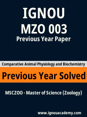 MZO 003 Previous Year Solved Question Paper