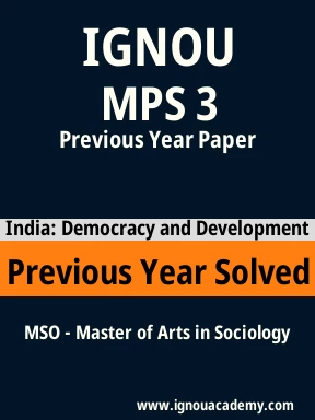 MPS 3 Previous Year Solved Question Paper
