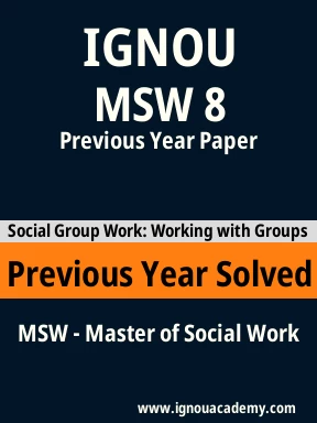 MSW 8 Previous Year Solved Question Paper
