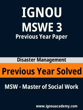 MSWE 3 Previous Year Solved Question Paper