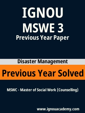 MSWE 3 Previous Year Solved Question Paper