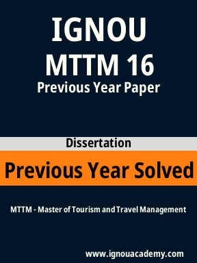 MTTM 16 Previous Year Solved Question Paper