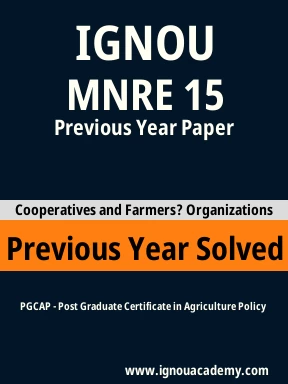 MNRE 15 Previous Year Solved Question Paper
