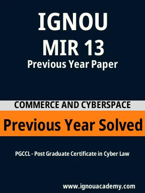 MIR 13 Previous Year Solved Question Paper