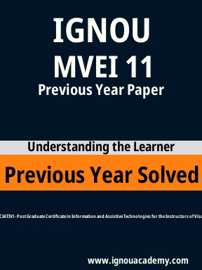 MVEI 11 Previous Year Solved Question Paper