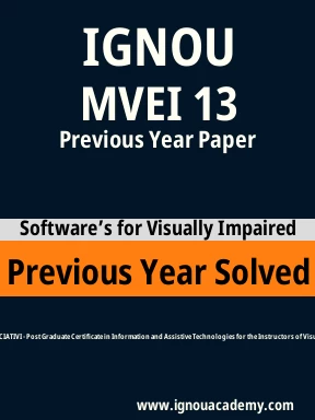 MVEI 13 Previous Year Solved Question Paper