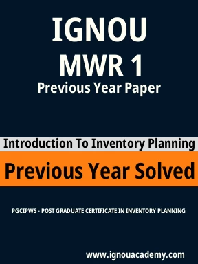 MWR 1 Previous Year Solved Question Paper