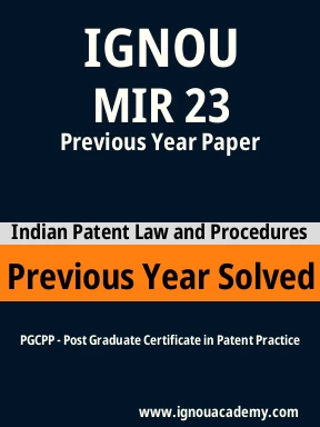 MIR 23 Previous Year Solved Question Paper