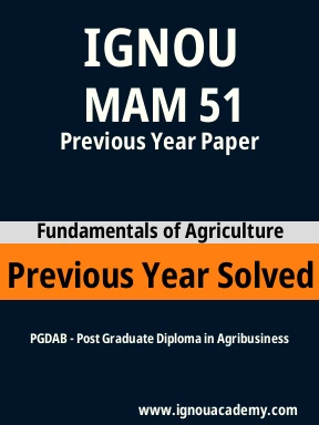 MAM 51 Previous Year Solved Question Paper