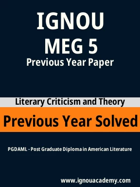 MEG 5 Previous Year Solved Question Paper