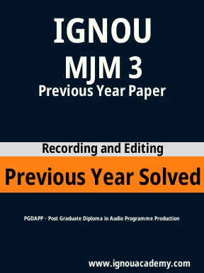 MJM 3 Previous Year Solved Question Paper