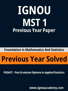 MST 1 Previous Year Solved Question Paper