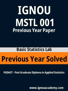 MSTL 001 Previous Year Solved Question Paper