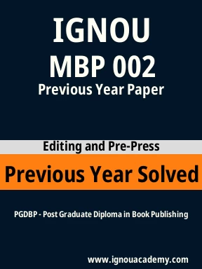 MBP 002 Previous Year Solved Question Paper