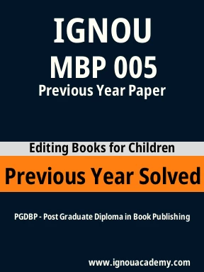 MBP 005 Previous Year Solved Question Paper