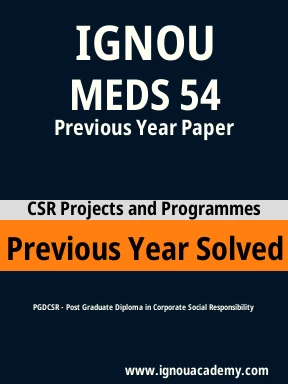 MEDS 54 Previous Year Solved Question Paper